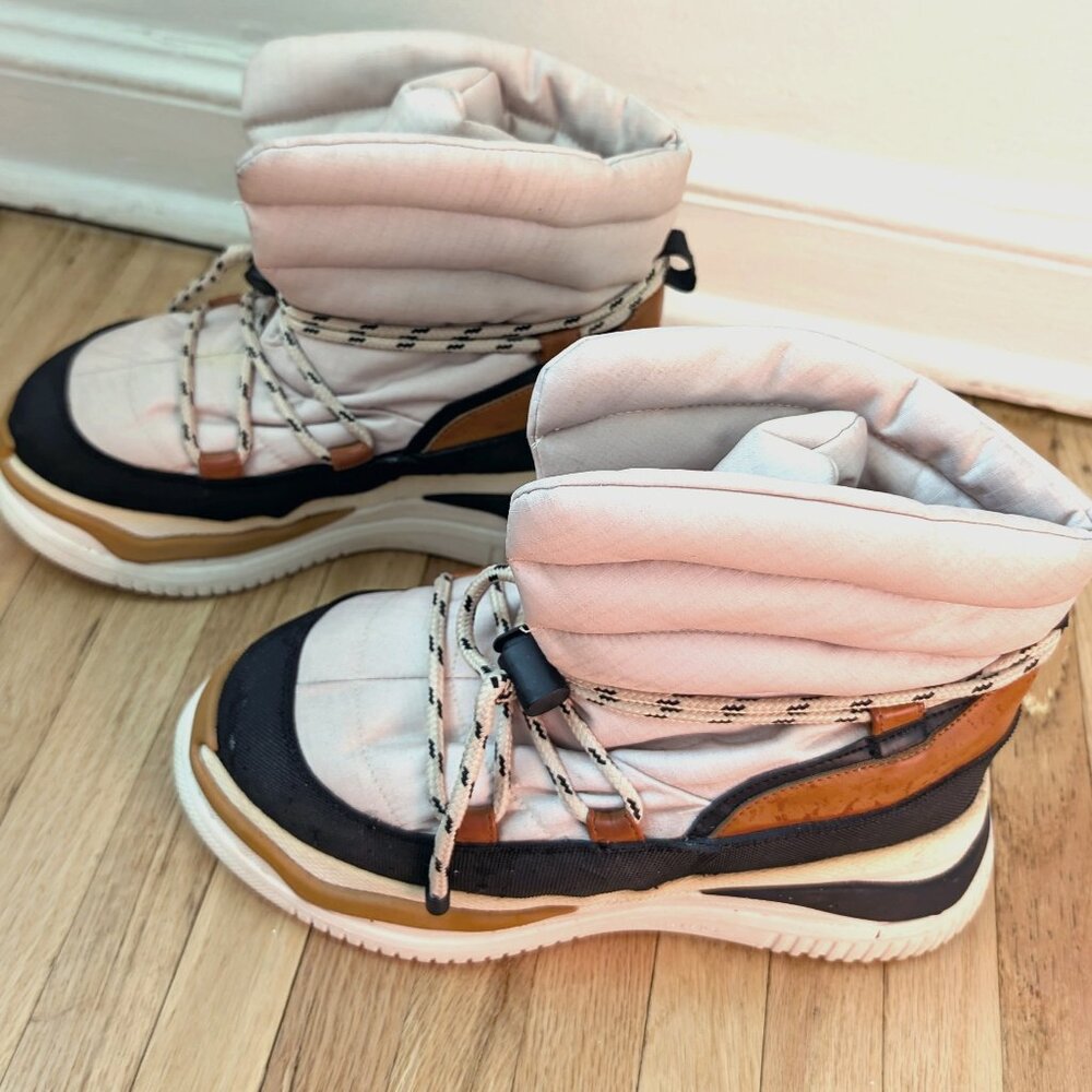 Farm Rio boots- Off white Matelasse Puffy Boot